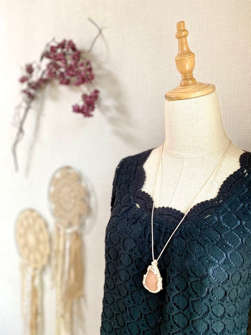 チャクラヒーリング＊ヒーラーの作るお守りアクセサリー/天然石マクラメネックレス