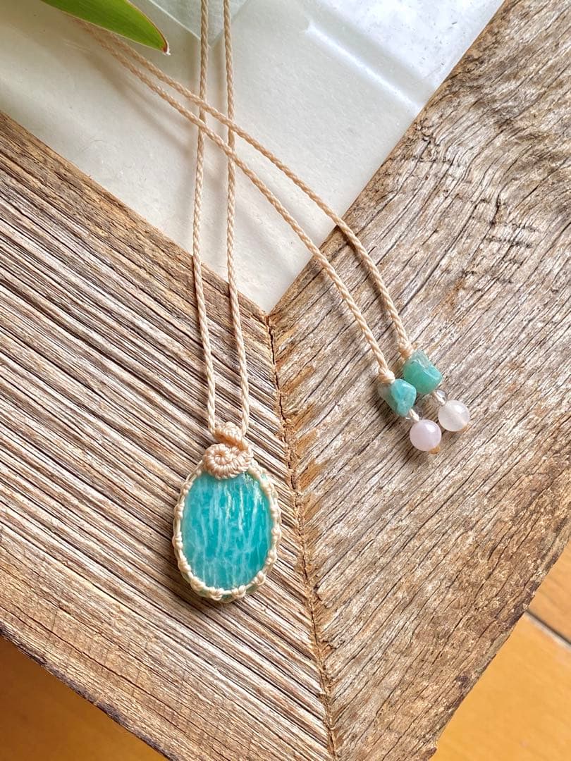 チャクラヒーリング＊ヒーラーの作るお守りアクセサリー/天然石マクラメネックレス