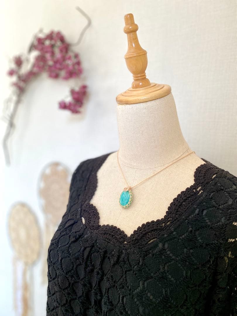 チャクラヒーリング＊ヒーラーの作るお守りアクセサリー/天然石マクラメネックレス