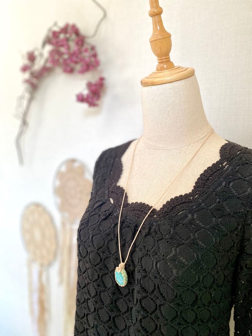 チャクラヒーリング＊ヒーラーの作るお守りアクセサリー/天然石マクラメネックレス