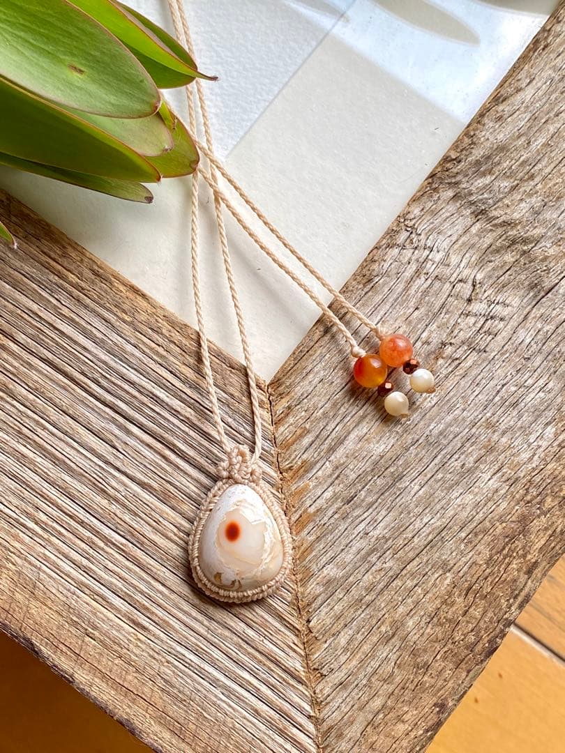 チャクラヒーリング＊ヒーラーの作るお守りアクセサリー/天然石マクラメネックレス