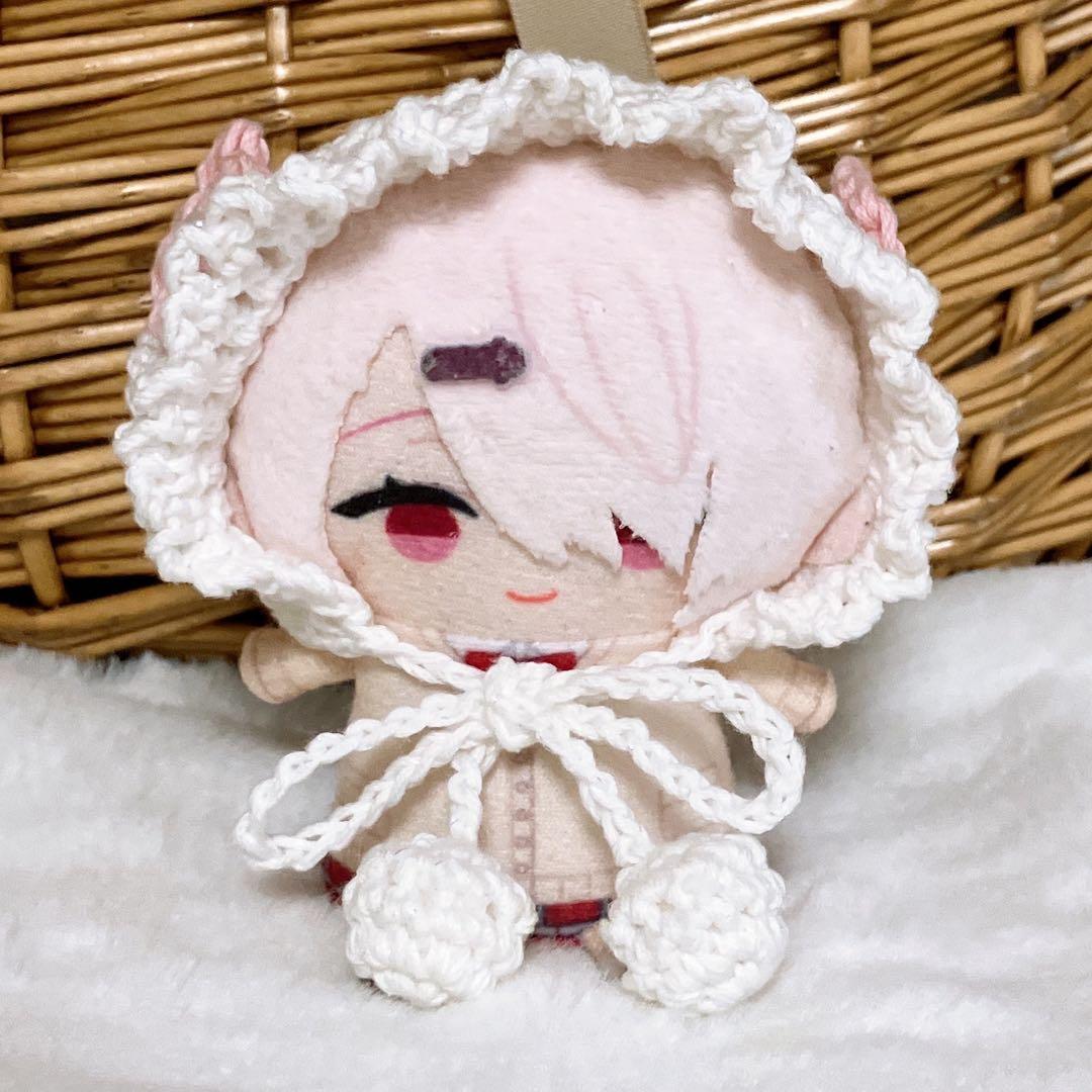 10㎝ ちびぐるみ　にじぱぺ　ぬい服　着ぐるみ　お花付きボンネット　3