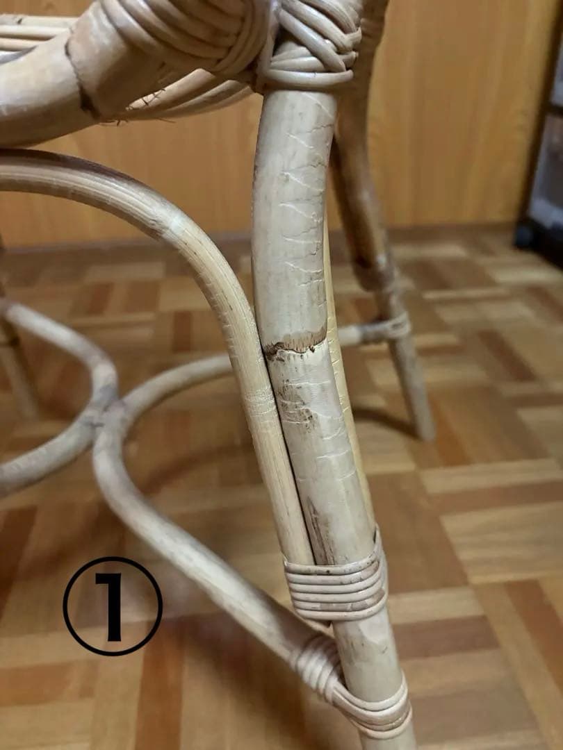 JUGLAS（ユグラ）ラタン製 ダイニングチェア 2脚