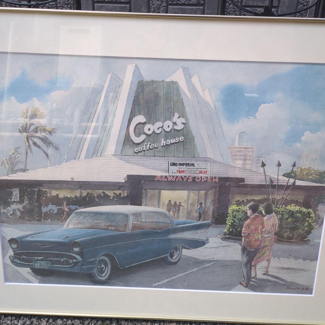 Coco's Coffee House 水彩画 1990年