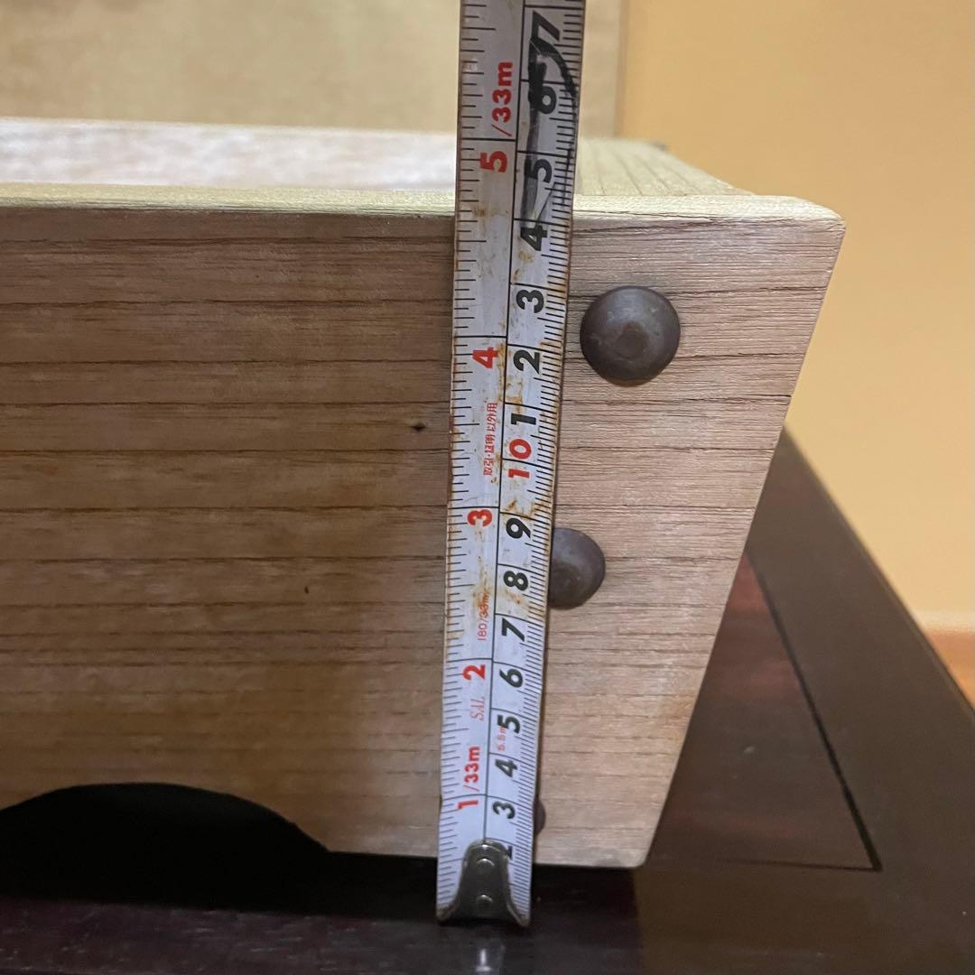 木製 盆栽鉢 植木鉢 鉢カバー プランターカバー 道具入 ビンテージ 昭和レトロ