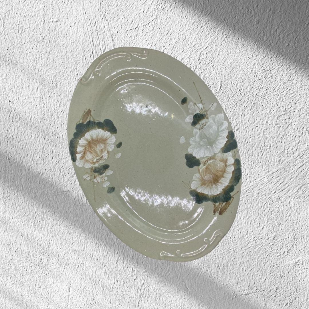 (VNEM1-13-1) ベトナム ソンベ焼き オーバル ナンセラミック