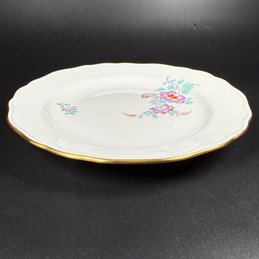 未使用 マイセン インドの華 色変わり 紫 プレート(18cm)2枚、1級品