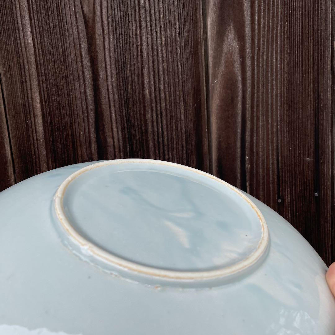 染付絵皿　山水画　25㎝　深皿