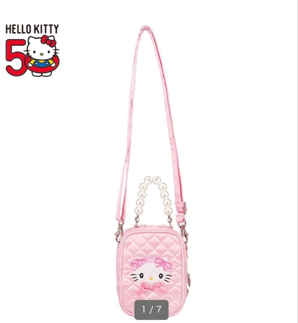 新品ハローキティ キルティングバッグ＆ミニチュアキルトバニティ＆キーホルダー