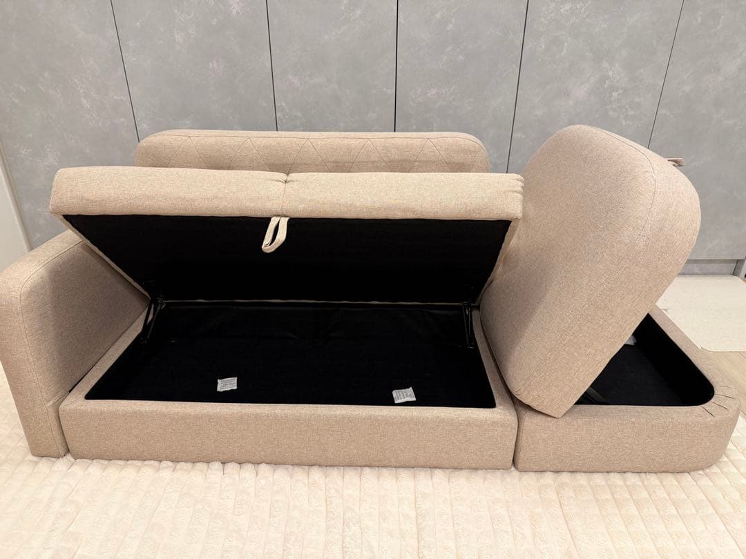 オーエスジェイ(OSJ) カウチソファ　収納付き