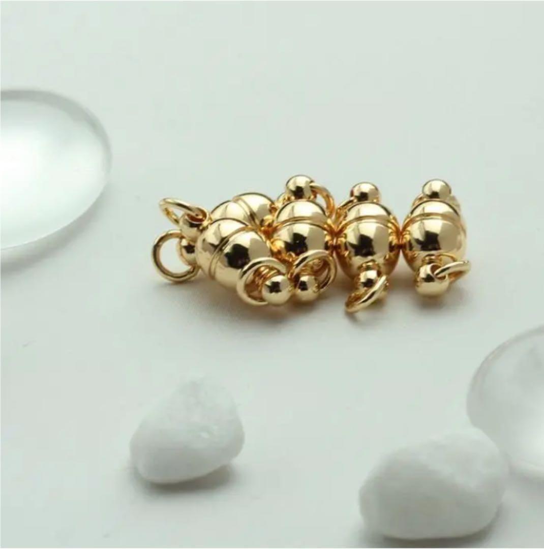 人気商品　14kgf マグネット式　ネックレス　ブレスレット　留め具　24ぺア