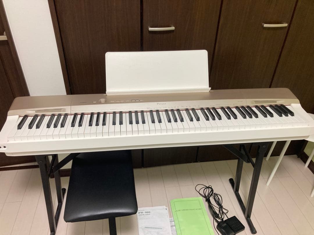 [セット]電子ピアノ CASIO PX-160 Privia プリヴィア88鍵