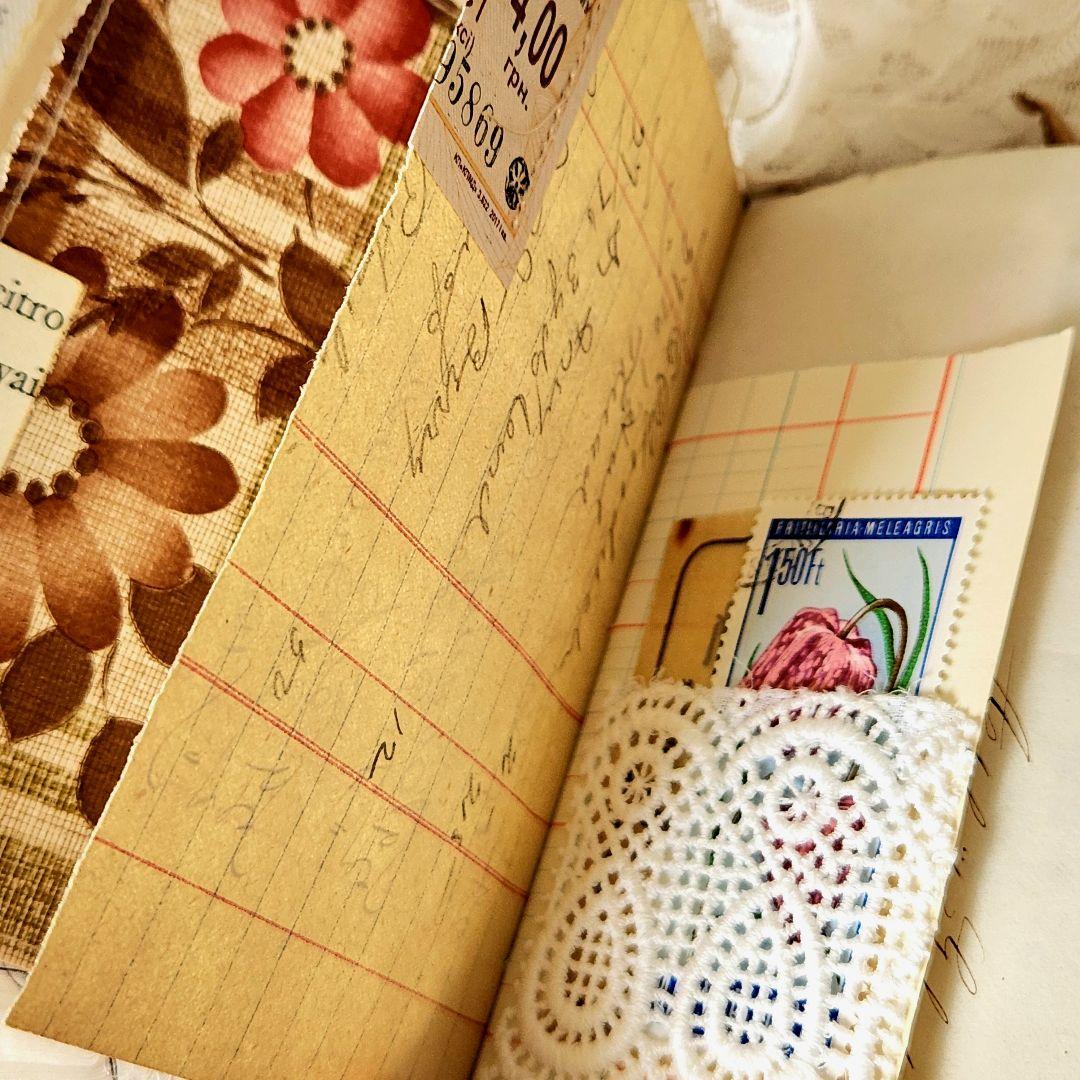 フランスの古い小さなガイドブックをリメイクしたjunkjournal