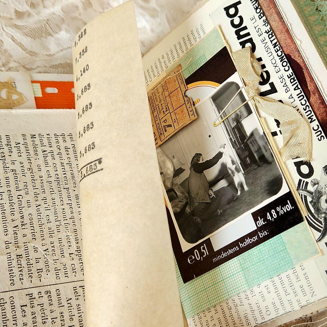 フランスの古い小さなガイドブックをリメイクしたjunkjournal