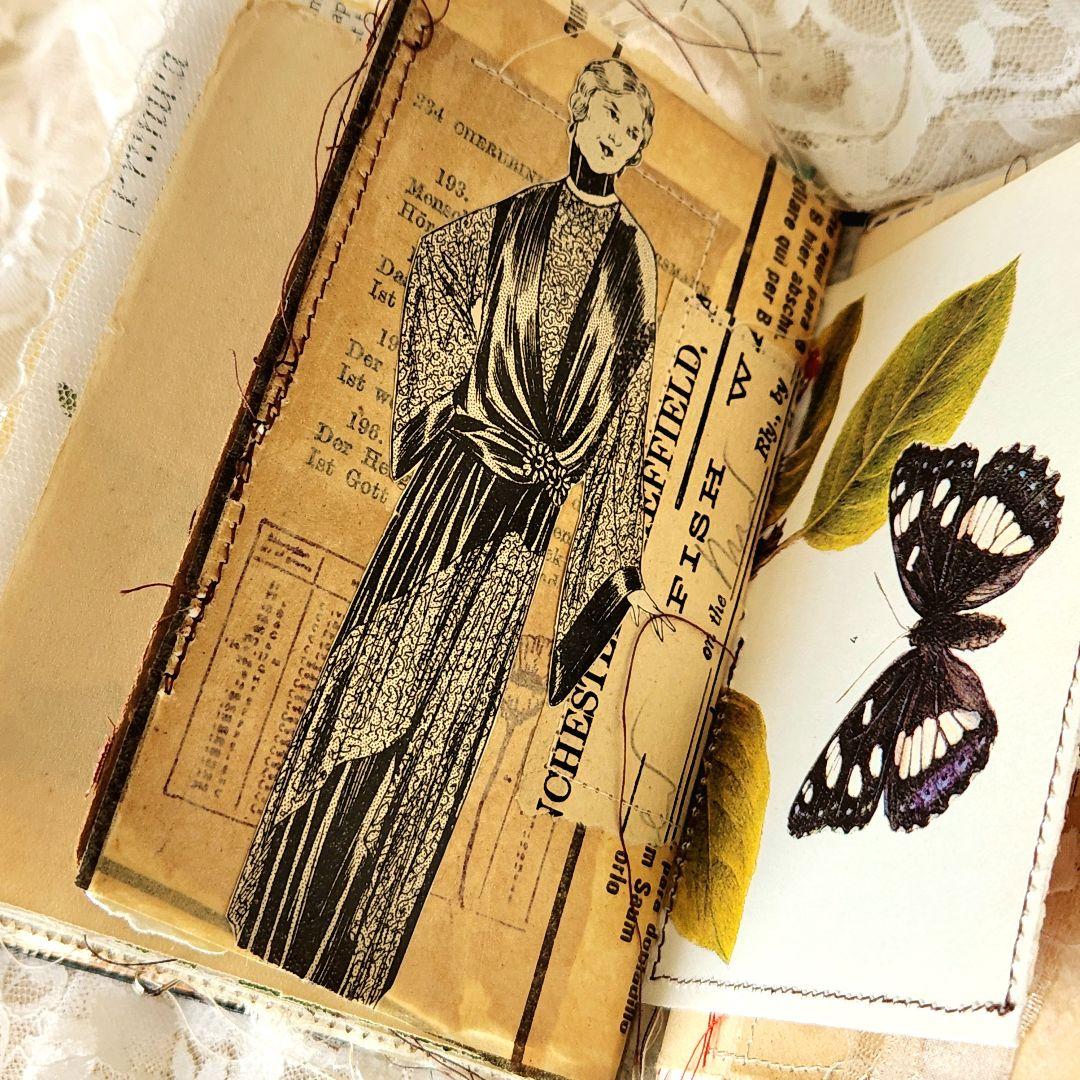 フランスの古い小さなガイドブックをリメイクしたjunkjournal