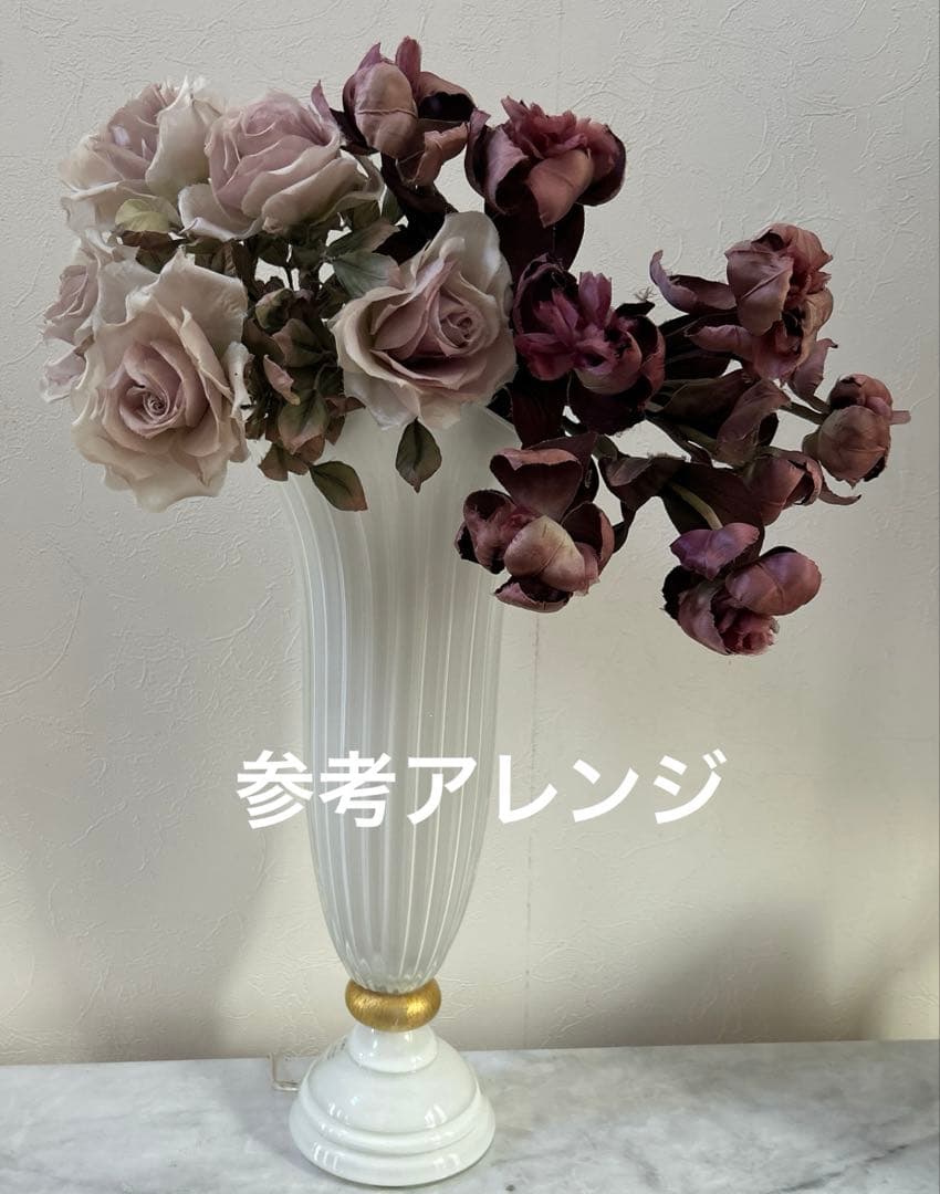 【染め花】チョコレート色の八重チューリップ8本　アートフラワーハンドメイド