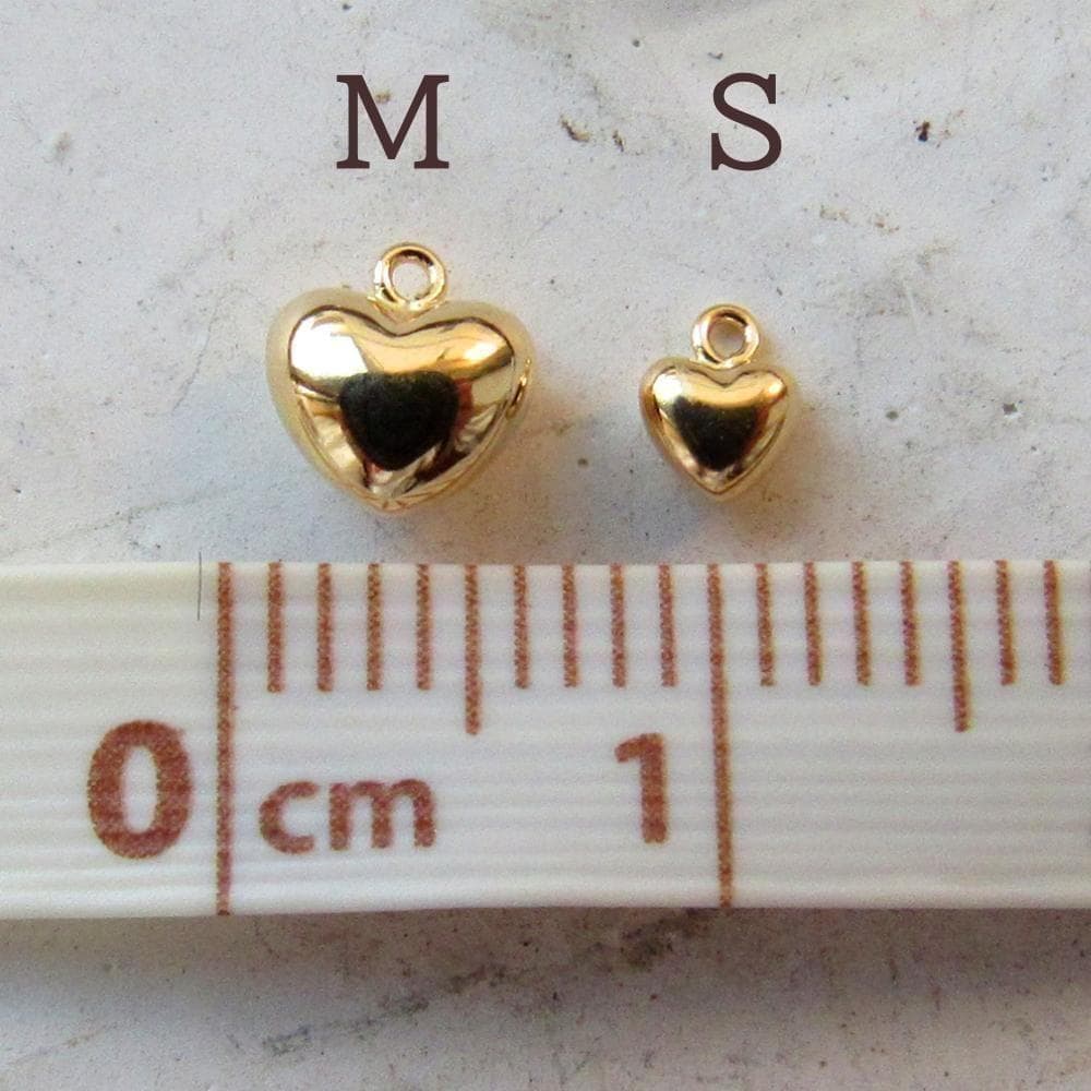 セール☆ 18K ハート チャーム パーツ 18金 K18 M