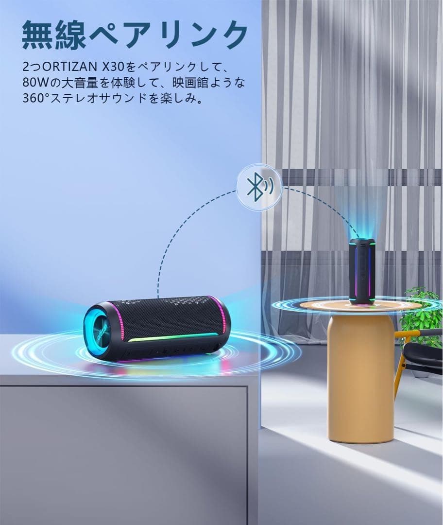 新品　ワイヤレススピーカー　黒　IPX7防水　Bluetooth5.3