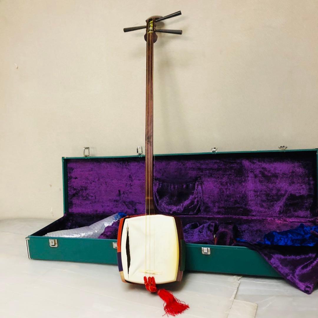 I64ジャンク品！和楽器 三味線 撥 ハードケース付き