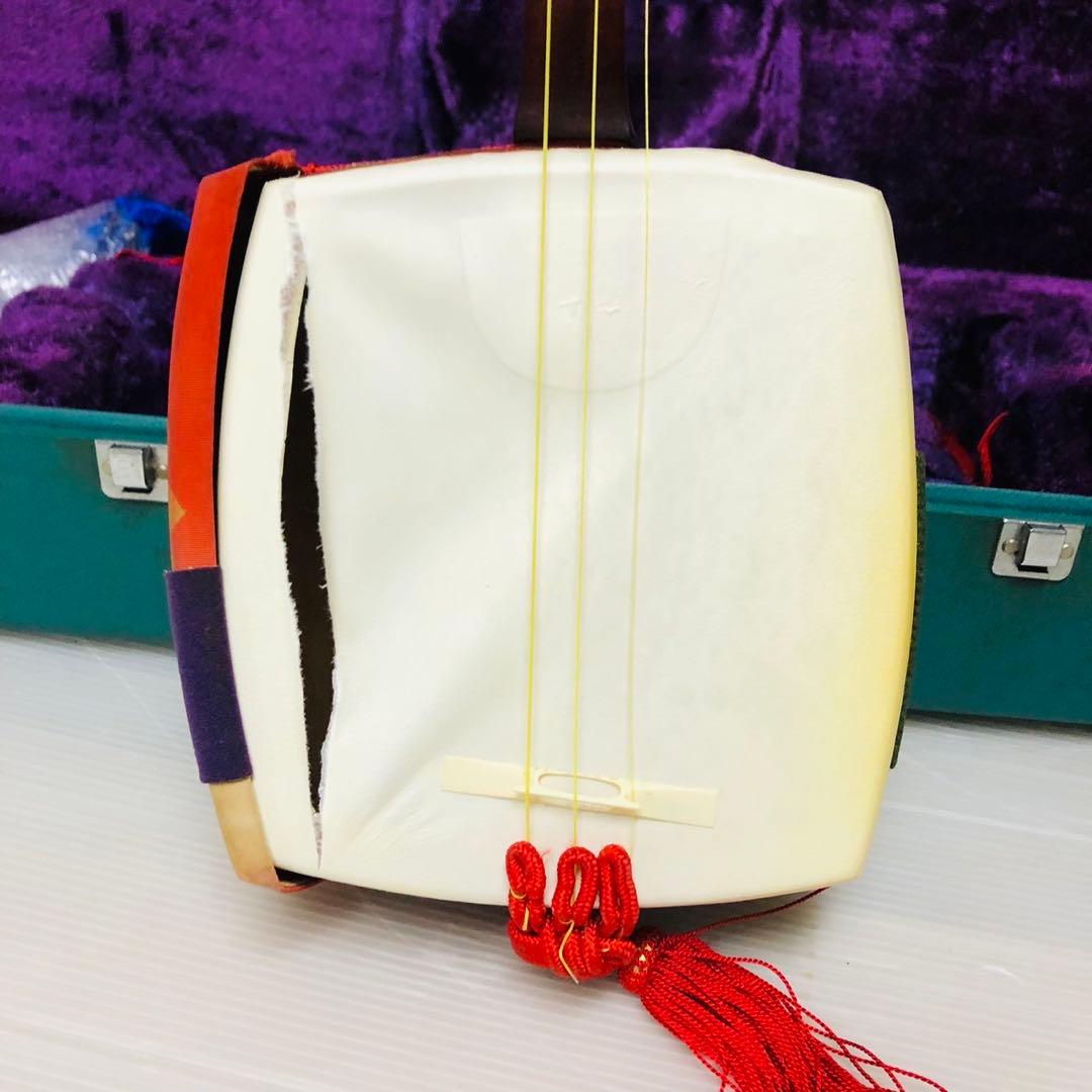 I64ジャンク品！和楽器 三味線 撥 ハードケース付き