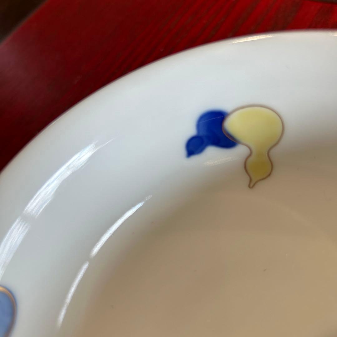 深川製磁　百年庵　金彩赤絵瓢箪模様の夫婦飯碗 2個セット