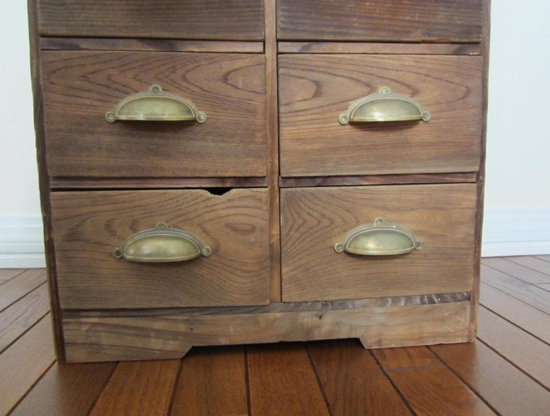 ICCA　10杯の引き出し棚　和家具　古家具　アンティーク　明治大正