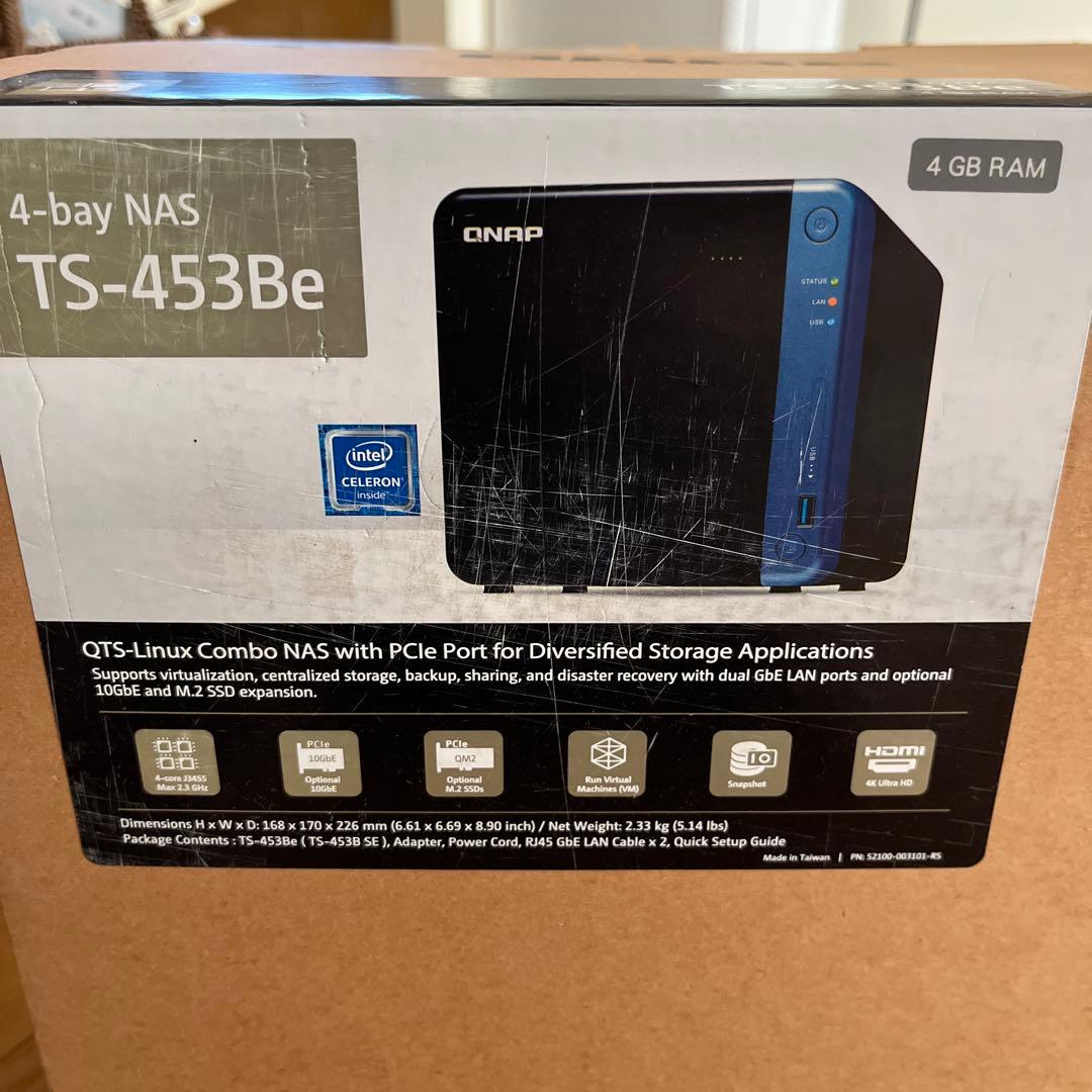 QNAP TS-453Be-4G NAS 中古HDD 4TB×4付