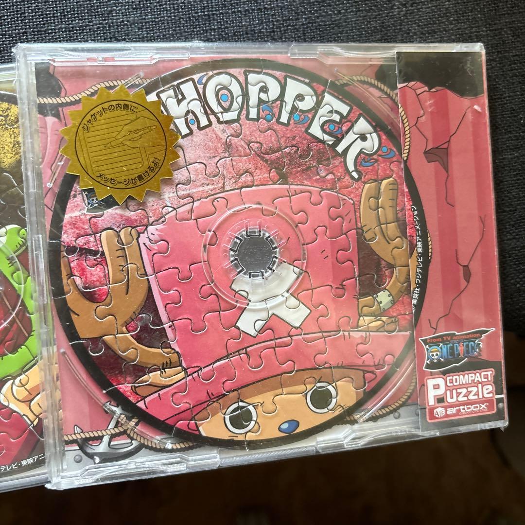 ONE PIECE チョッパー　ウソップ　コンパクトパズル　CD型