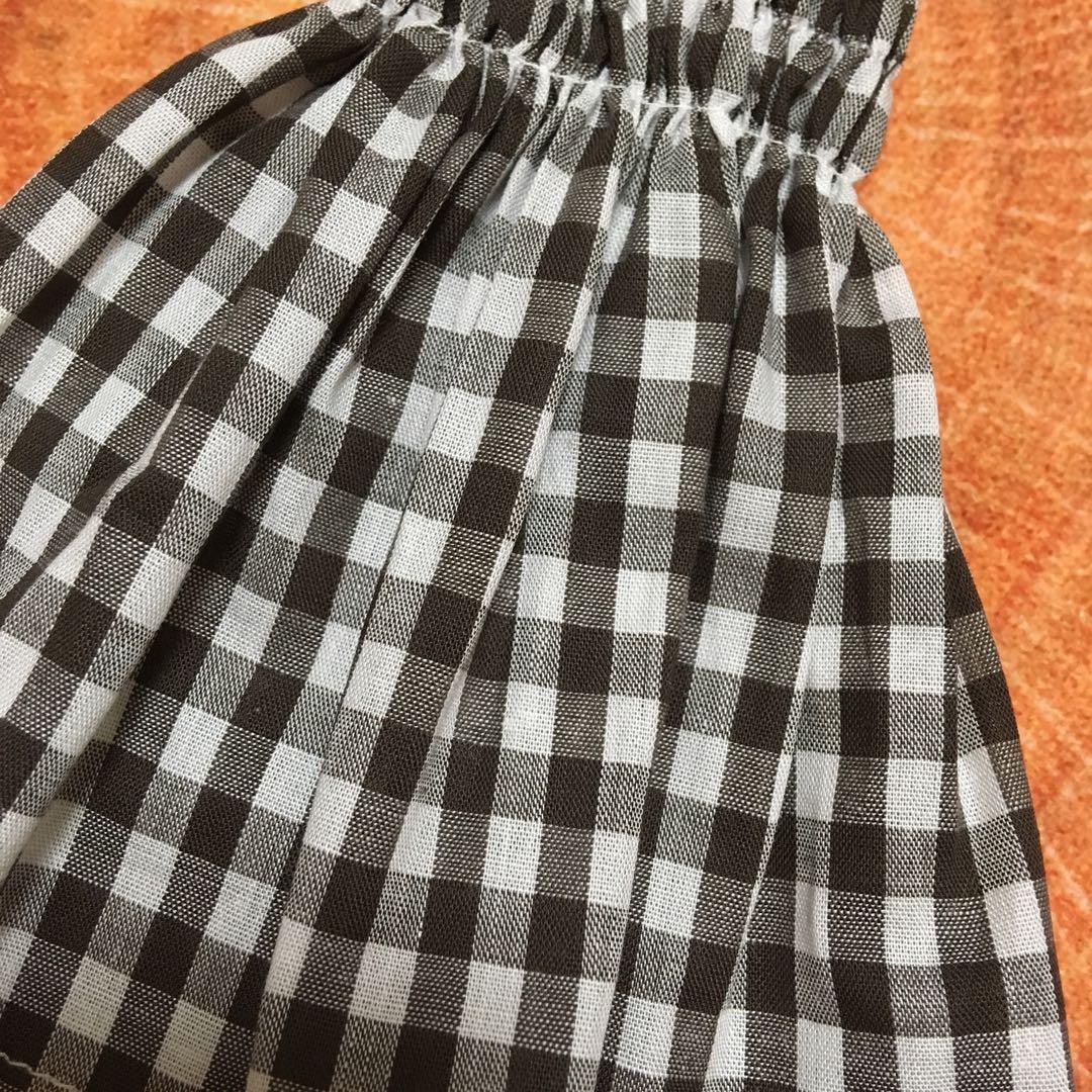 29 特別価格　ギンガムチェック　ギャザーマキシスカート　リカちゃん　ブライス