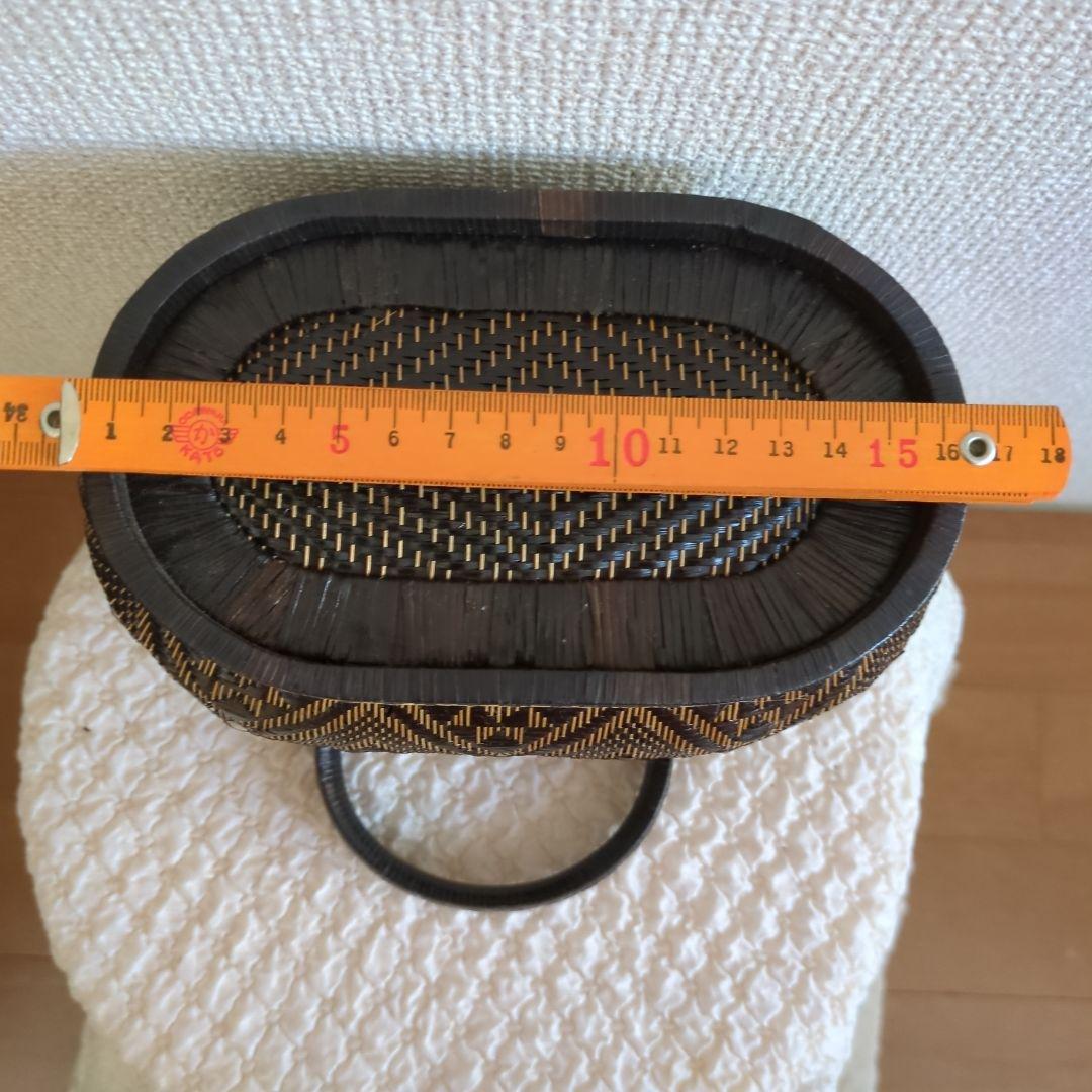 タイ　王室　幾何学模様のかごバッグ　ビンテージ