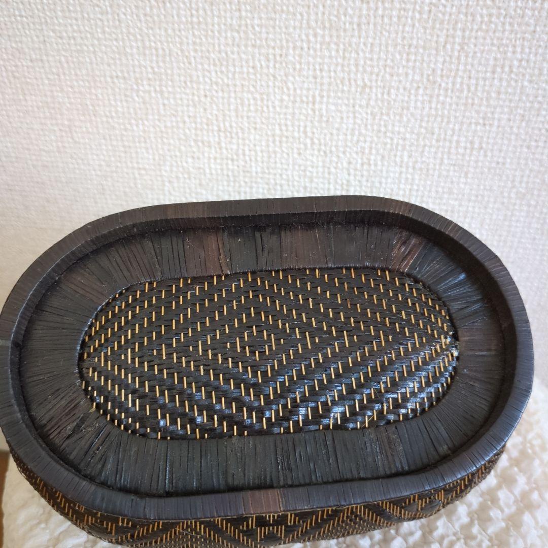 タイ　王室　幾何学模様のかごバッグ　ビンテージ