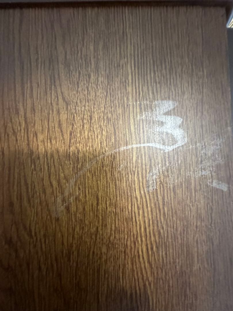 木製4枚扉洋服タンス棚•鏡付き