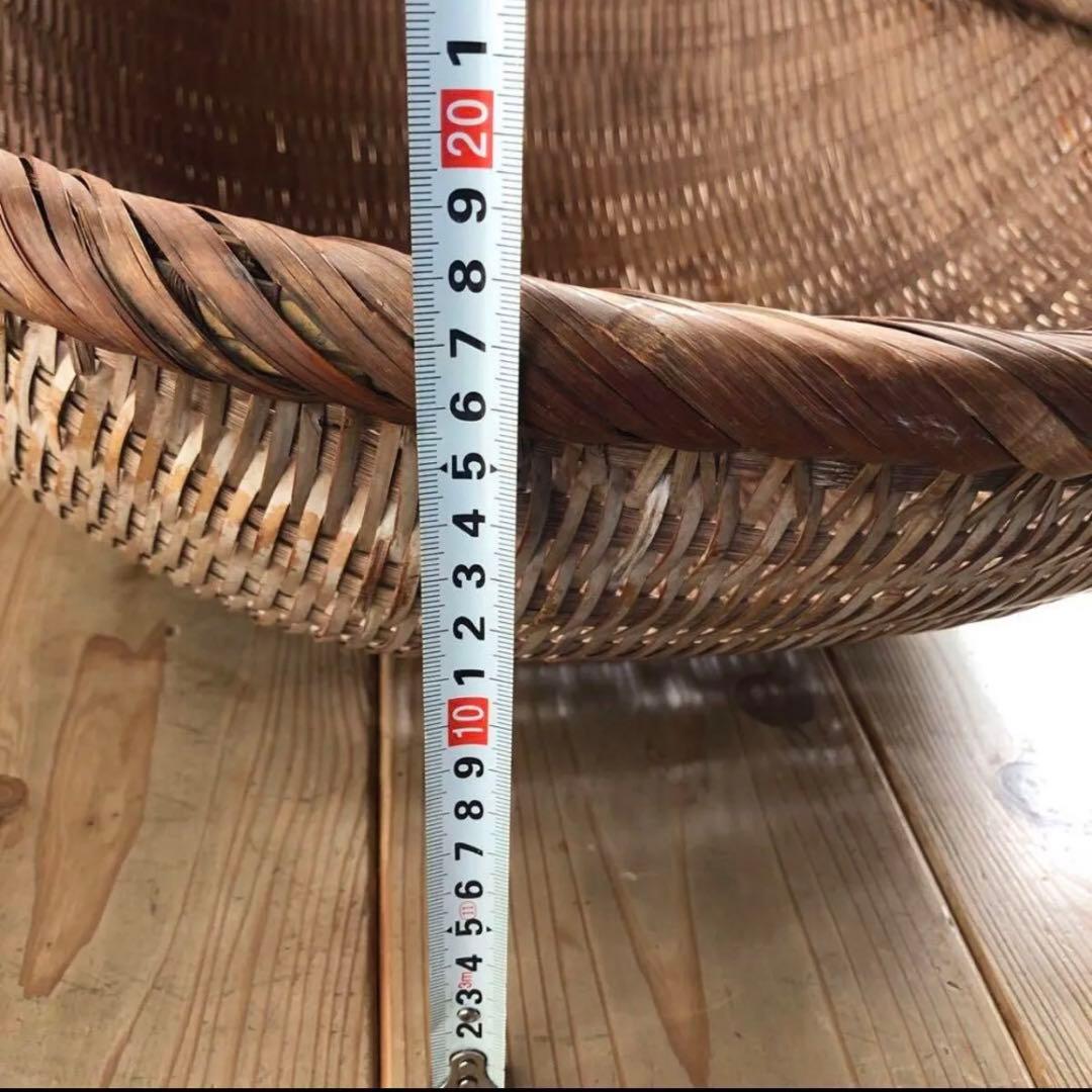 アンティーク　籠　バスケット　骨董籠