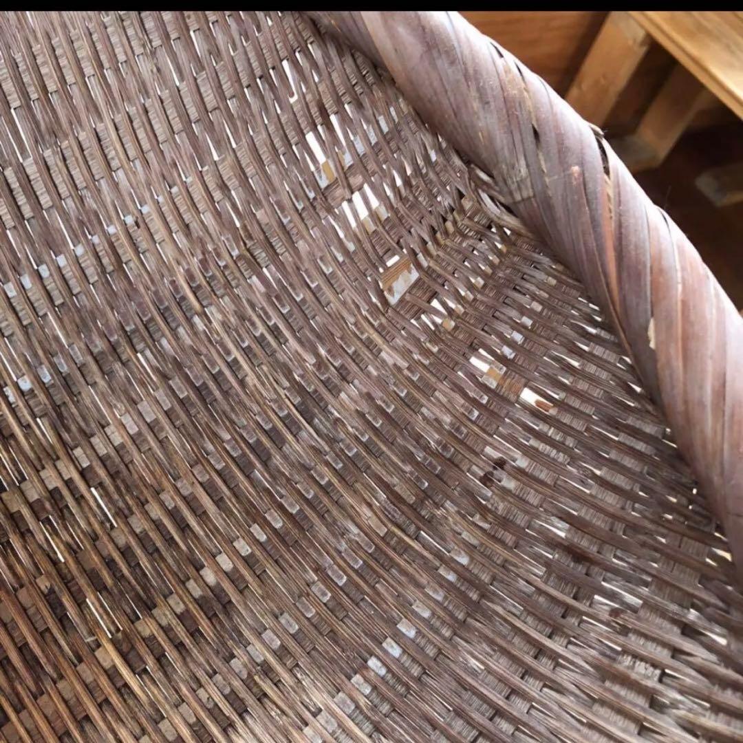 アンティーク　籠　バスケット　骨董籠