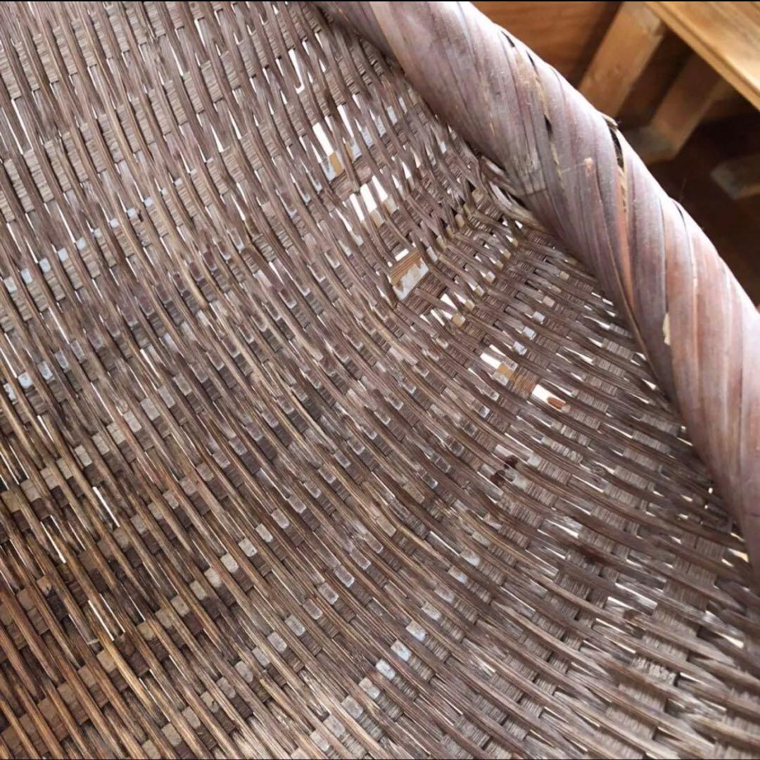 アンティーク　籠　バスケット　骨董籠