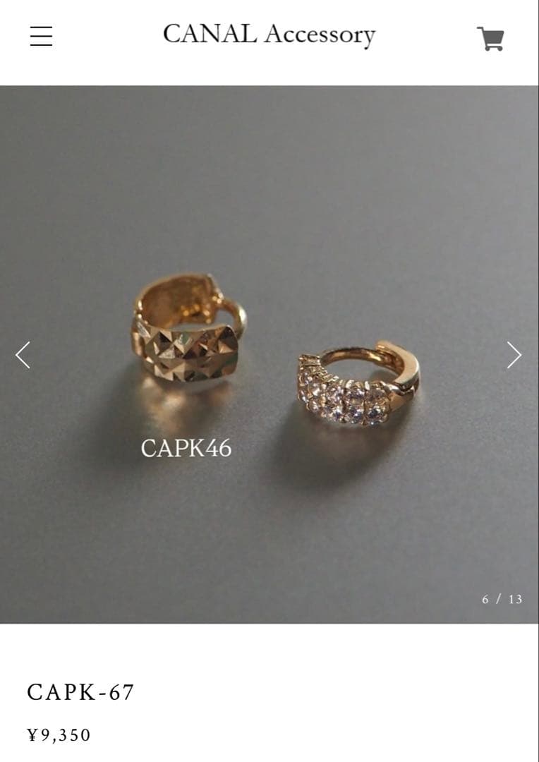 イヤリング・ノンホールピアス CANAL Accessory CAPK-67