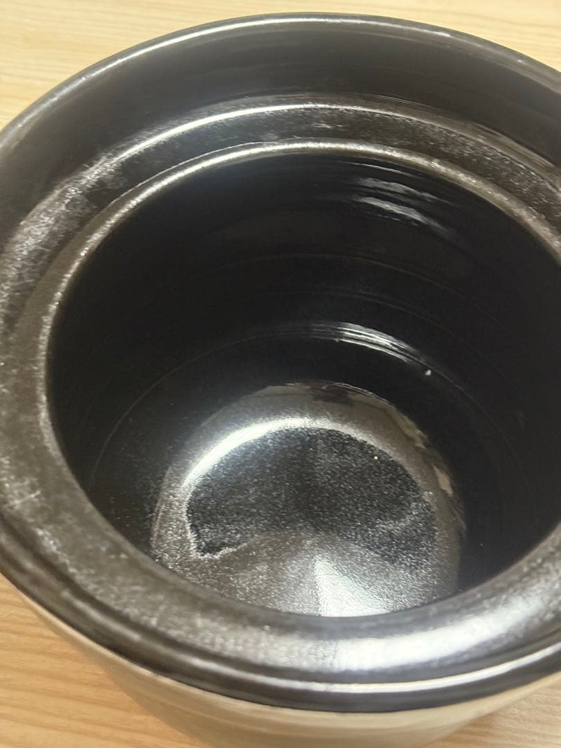 無印良品　レンジで温め直せる　萬古焼　ごはん鍋