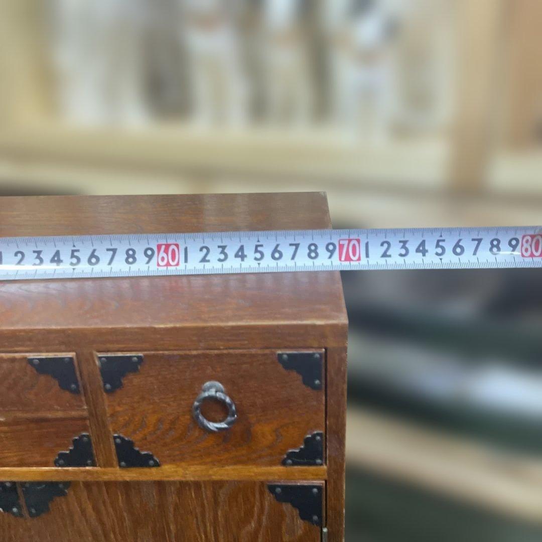 日本アンティーク裁縫箱　和風木製小物収納　小針箱　昭和レトロ　工芸品