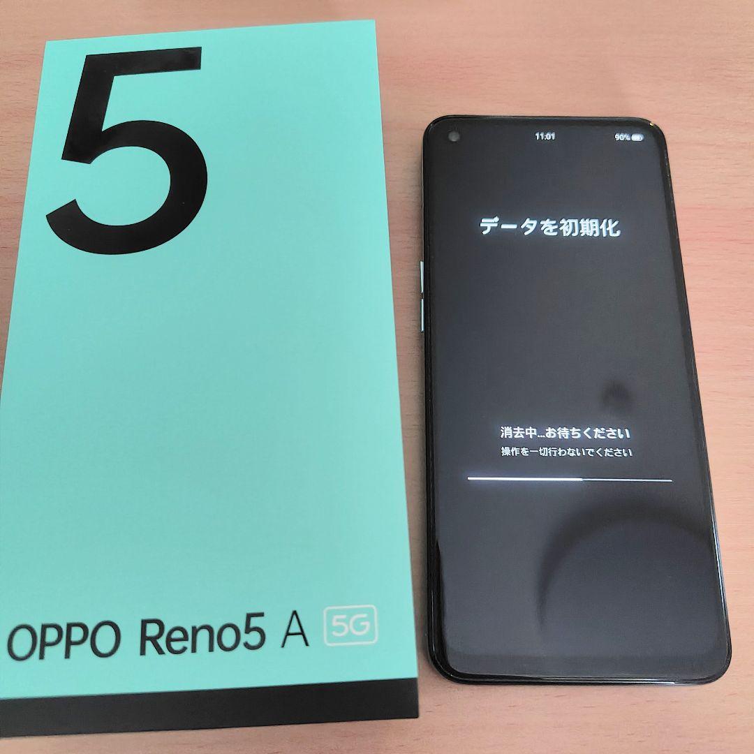 美品・箱付　Oppo Reno5A アイスブルー Simフリー版 Redmi
