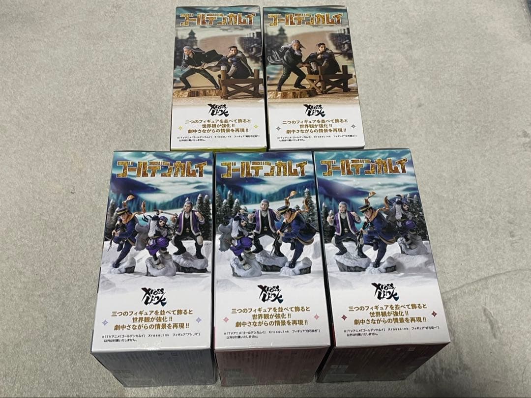 ゴールデンカムイ　杉本佐一＆アシリパ＆白石吉竹＆土方歳三＆緒方百之助フィギュア