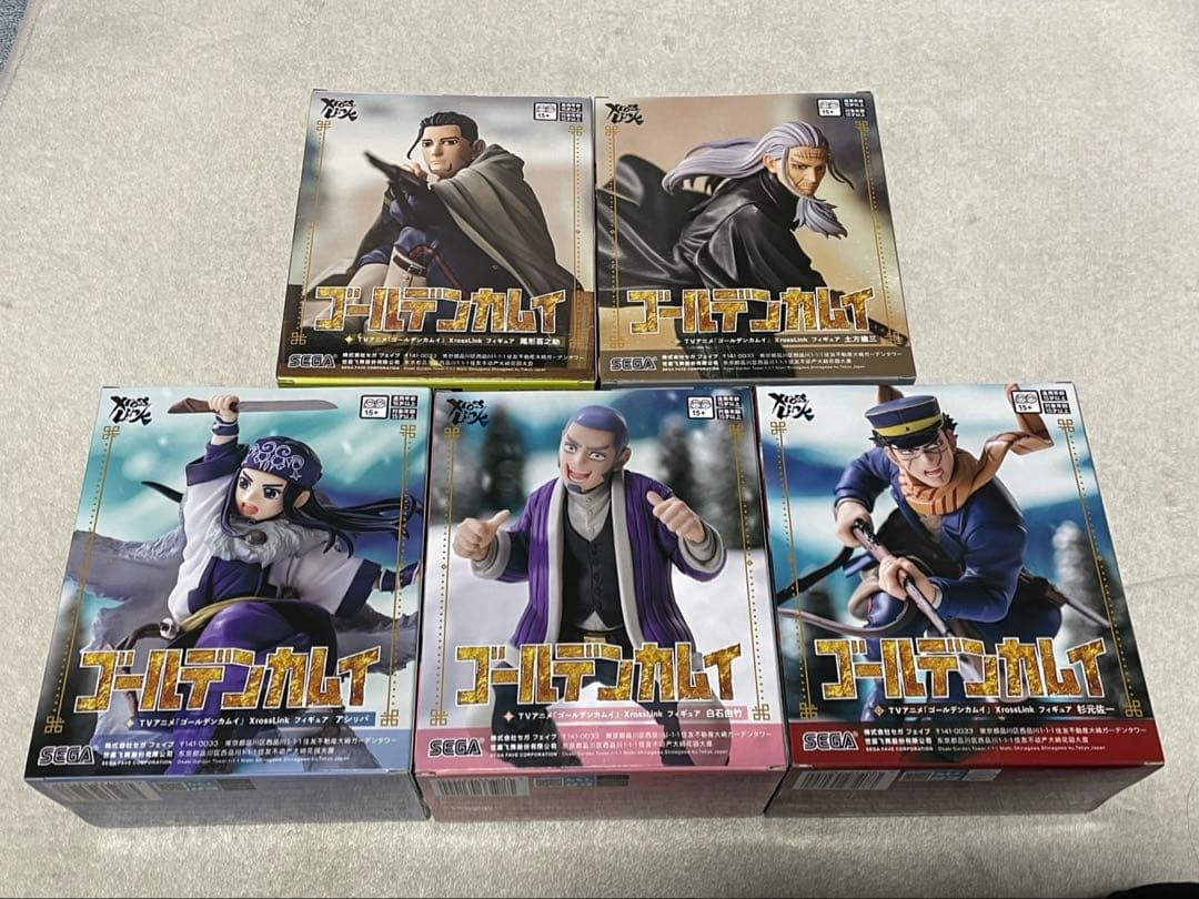 ゴールデンカムイ　杉本佐一＆アシリパ＆白石吉竹＆土方歳三＆緒方百之助フィギュア