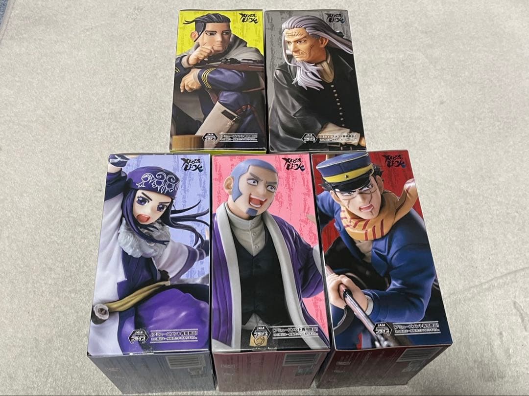 ゴールデンカムイ　杉本佐一＆アシリパ＆白石吉竹＆土方歳三＆緒方百之助フィギュア