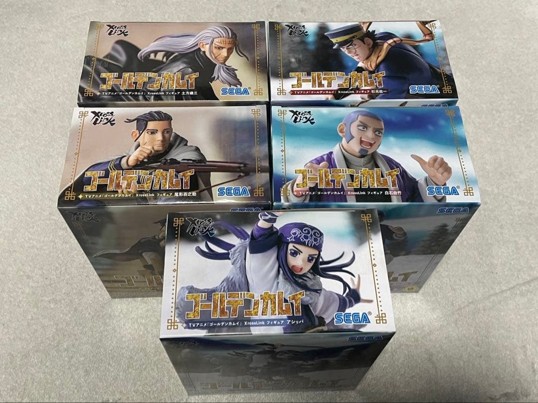 ゴールデンカムイ　杉本佐一＆アシリパ＆白石吉竹＆土方歳三＆緒方百之助フィギュア