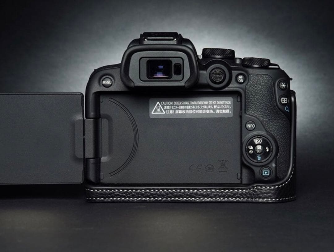 本革 新品 Canon キャノン EOS R10用 本革カメラケース ブラック