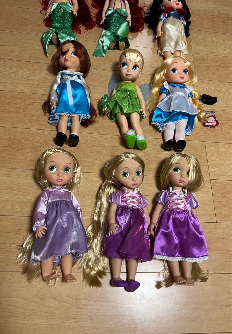 ディズニー、アニメータードールの人形セット（アリス、ラプンツェル、ベル）