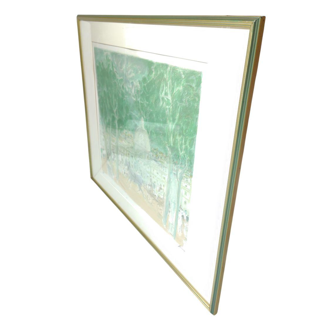 リトグラフ 版画 ジャン・フサロ／ボルゲーゼの泉 真作 額装