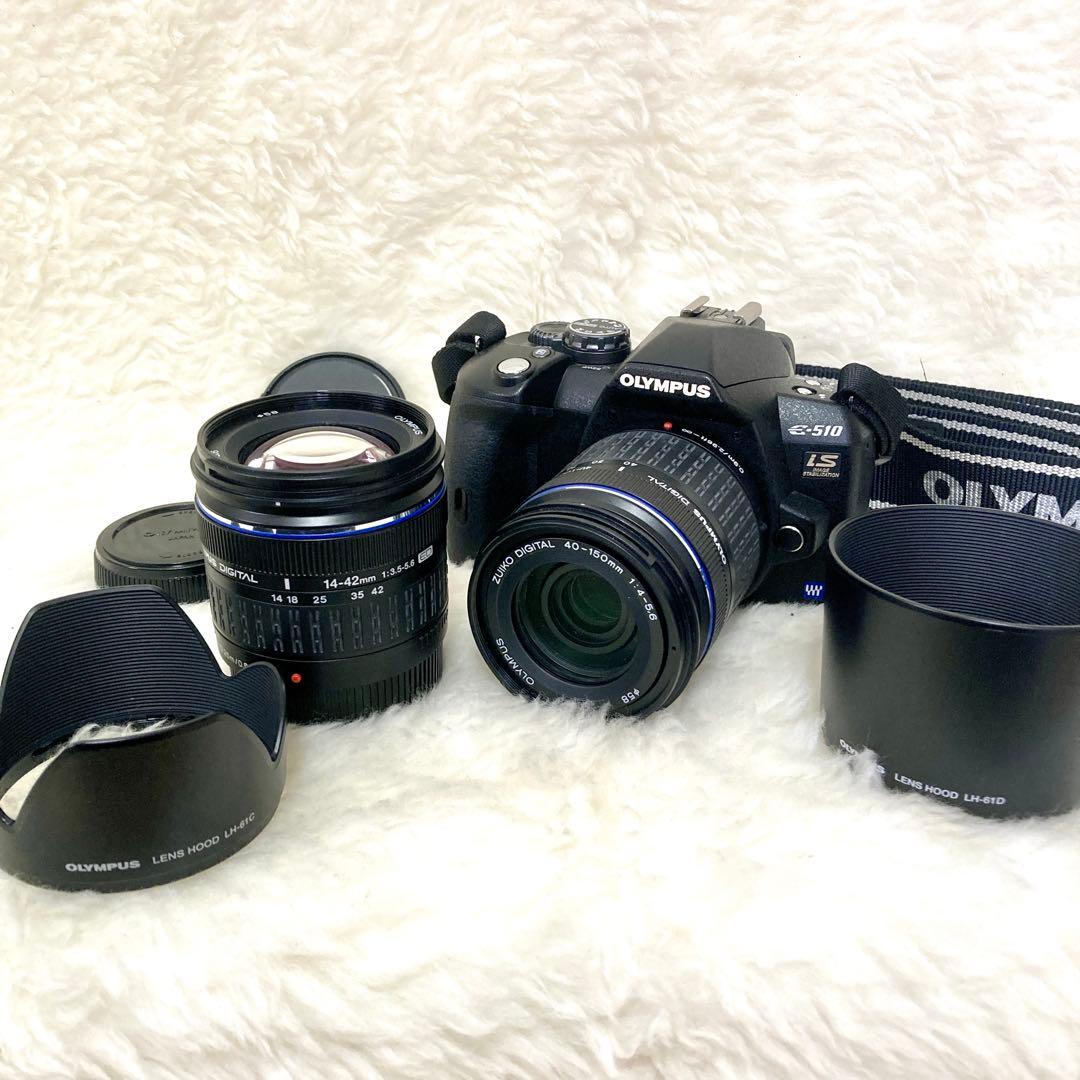 OLYMPUS オリンパス E-510 ズームレンズ2本 デジカメ 一眼レフ