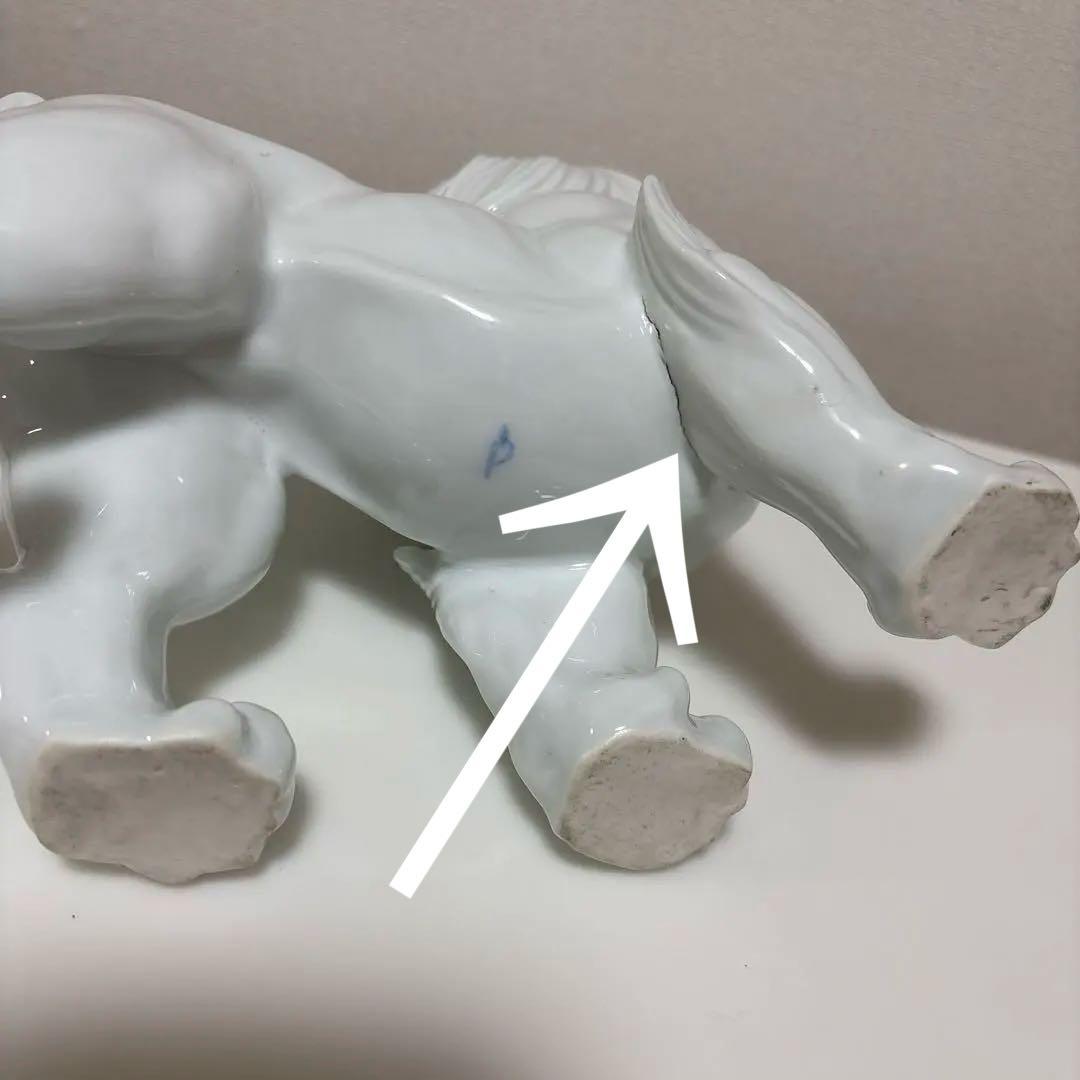 希少 入手困難品！ 深川製磁 オールド深川 白磁 獅子 置物 オブジェ