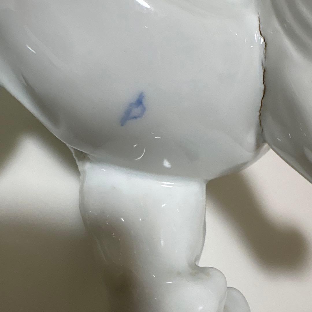 希少 入手困難品！ 深川製磁 オールド深川 白磁 獅子 置物 オブジェ