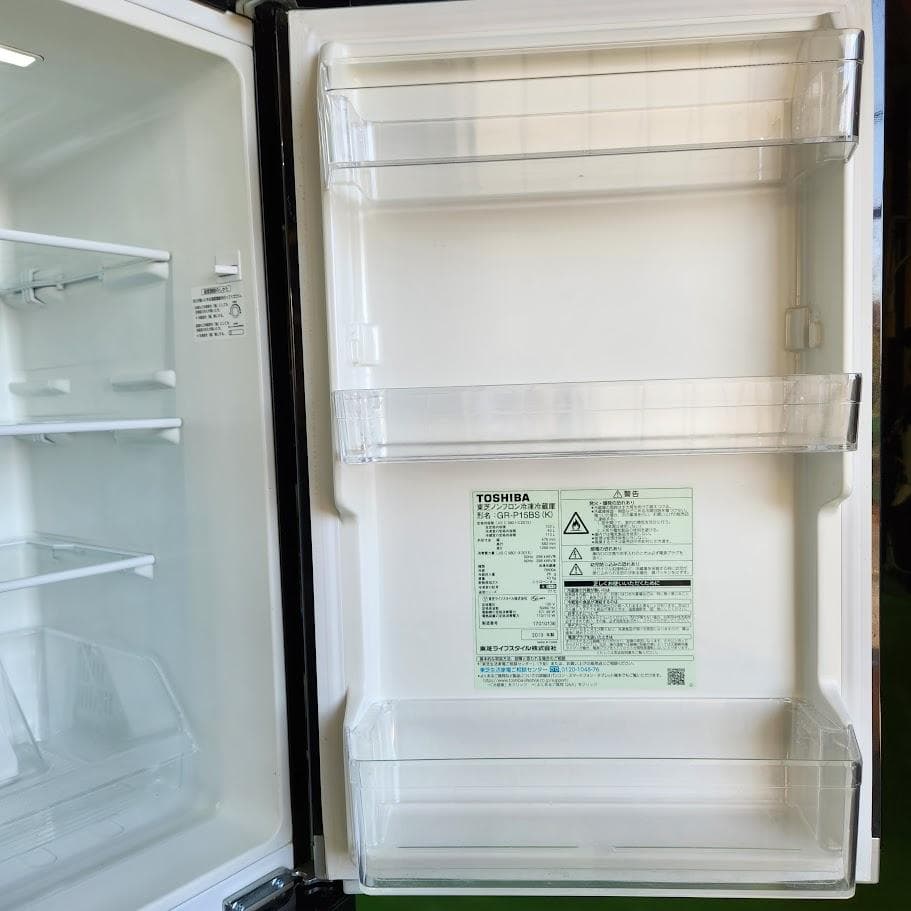 東芝 冷蔵庫 GR-P15BS 2019年製 153L 2ドア